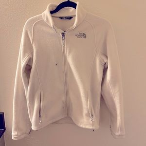 Women’s white North Face fleece jacket